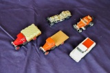 Flat of Vintage Die Cast Cars and Trucks