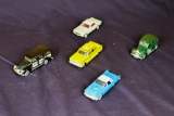 Flat of Vintage Die Cast Cars and Trucks