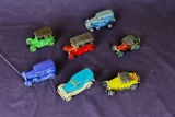 Flat of Vintage Die Cast Cars and Trucks