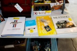 Assorted Mustang Books, Playing Cards and Hood Ornament