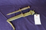 Military Style knife in sheath