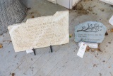 2 Concrete Memorials Wind Chime and Flamingo