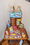 Jewelry Box Brass Trinket Box Wood Vanity Tray with cosmetic Jewelry