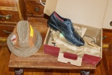 Rockport Men's Dress Shoes Size 10 and Dobb's 5th Avenue Hat 7.25