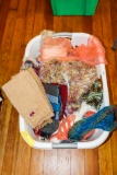 Laundry Basket of Women's Scarfs