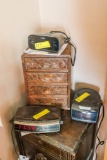 3 Alarm Clocks, Wood drawers