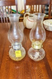 2 oil lamps