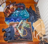 2 Boxes of vintage purses and bags