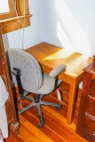 Small desk 32x18x27 and rolling office chair