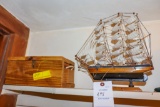 Small Wood box and ship
