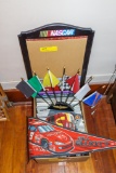 Racing Nascar items Rug Calendar Holder Magazines Flags