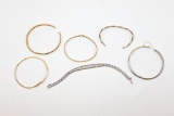 Ladies and Mens gold and silver bracelets
