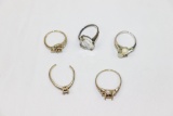 Ladies gold and silver rings