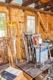 4 Pair of crutches, 2 walkers, Shower chair, raised toilet seat, 3 canes