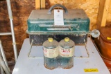 Sunbeam gas table top grill with 2 tanks