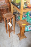 2 Oak Plant Stands