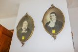 2 antique frames with pictures 27