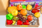 Flat with assorted fruit décor