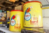 2 vintage Parrot Lard Tins
