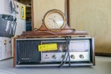 Panasonic radio and small electric clock