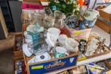 3 Boxes of Glass vases and home décor