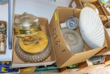 2 Boxes with Vintage Lights and Globes