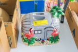 Flamingo Camping trailer cookie jar