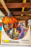Large box of Halloween items
