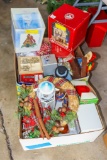 Christmas Villages and boxes of décor