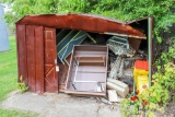 Metal Shed and Contents SCRAPPER LOT  (Must Empty and take metal shed)