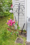 Bird Feeder Post and Wreath on Stand