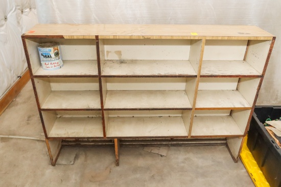 Corner of Building Materials, Lumber, Drywall, Ducting, Plexiglass, Wood Shelf