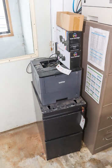 Brother Laser Printer HL-L6200DW, File Cabinet, Toner