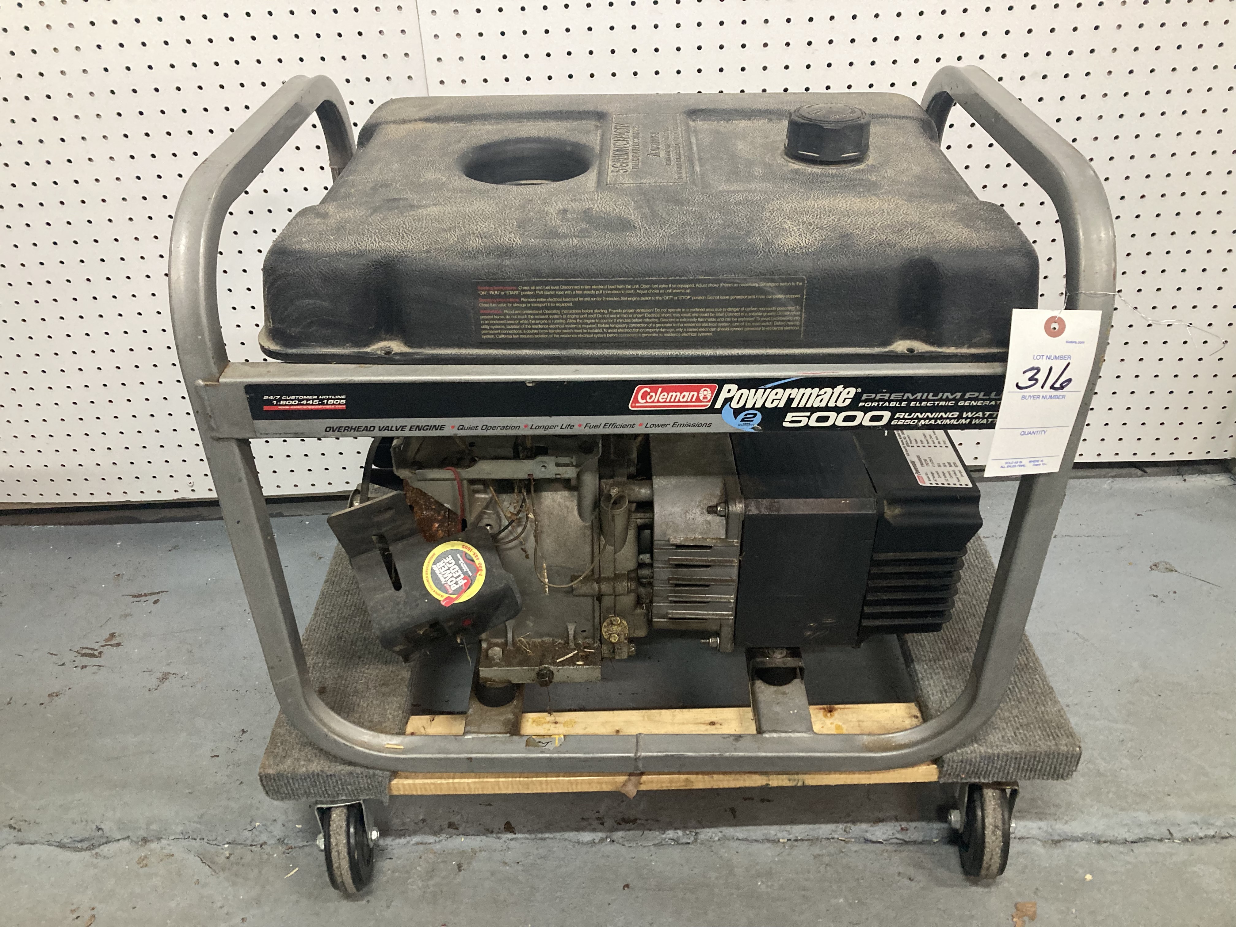 R13 Coleman Powermate 5000 Generator #30519 | Auctionninja.com, image size:4032x3024