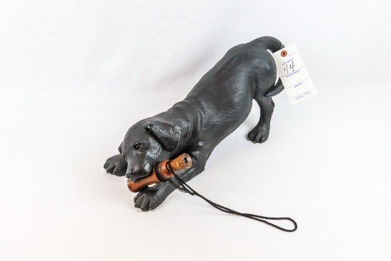 Black Lab Dog Figurine Statue