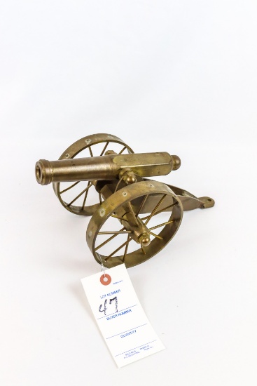 Solid Brass Cannon, 13" Long