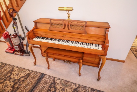 Estey Piano And Brass Desk Lamp