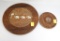 Wood Carving - (2) Bowa Intricately Carved Indian Discs