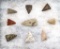 Native American Indian - Frame Of 9 Bird Points
