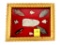 Native American Indian - Folk Art Frame With 9 Arrowheads