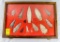 Native American Indian - Wood Case Of 14 Arrowheads