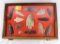 Native American Indian - Wood Case Of 14 Large Points
