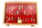 Native American Indian - Wood Case Of 38 Drills And Points