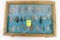 Native American Indian - Wood Case Of 34 Arrowheads And Drills