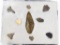 Native American Indian - Frame Of 9 Arrowheads