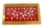 Native American Indian - Folk Art Wood Frame With 34 Arrowheads