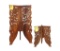 Wood Carving - (2) Serving Bowl Holders