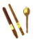 Wood Carving - (3) Flutes And Stringed Instrument