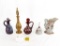 Praying Hands Trinket Box; 40th Anniversary Bell; (1) Imperial Glass Purple Slag Cruet;