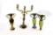 (3) Onyx Vases; Onyx of Pakistan Candelabrum